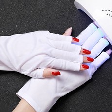 네일용장갑 젤네일큐어링 UV차단 손보호장갑, 블랙