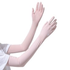 투데이리빙 자외선 차단 여성 장갑 팔토시 양손 2p 세트 여름 아이스 토시 손가락 쿨토시, R99543P(2P, 1세트, 핑크