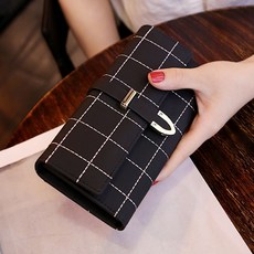 日韓潮流款 錢夾 錢包 錢包女 手拿包 錢包女長款磨砂 日韓大容量多功能三折女式錢夾皮夾手拿包 女士長夾