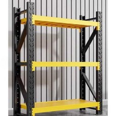 킹콩랙 선반 중량랙 조립식 창고 물류 무볼트 정리대, 화이트 3단 메인  100Lx40Wx200H