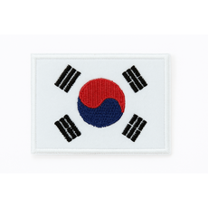 태극기 와펜 태극기 패치 국산 패치 와펜 6.5cm, 흰색, 1개