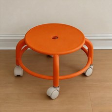 앉은뱅이 의자 어린이용 휴대용 바퀴달린 보호 커브, 대형바퀴 +오렌지 하중 200kg