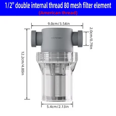 NPT 스레드 304 스틸 필터 스크린 80 메쉬 프리 1/2 인치 수 파이프, 07 NPT F 0.5in 80 mesh