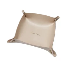 북유럽 스타일 가죽 박스 주최자 쥬얼리 인테리어 트레이 데스크탑, 02 15x15CM, M, 1개