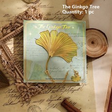 금속 책갈피 빈티지 잎 체인 펜던트 책 클럽 연인 친구를위한 도구, The Ginkgo Tree