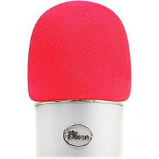유셰어스 폼 마이크 윈드스크린 퍼리 머프 블루 예티용 윈드 커버 팝 필터 예티 프로 USB 2팩, Foam Red, 1개, Foam Red