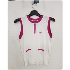 여0002220 착한악동 코딱지 빈티지 골프 반집업 니트 조끼 베스트