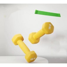 小啞鈴 女士一對2kg健身運動減肥器材家用男學生瘦臂瑜伽練胸亞鈴, 鐵芯MINI款[磨砂萌黃+彈力圈],MINI[2kg*2支]共4公斤, 1個