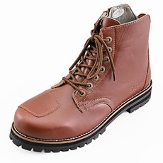 데이턴Daytona 바이크 부츠 라이딩 부츠 남성용 방수 천연 가죽 소가죽 시프트 패드 사이드 지퍼 레이스업 부츠 DS004 WP 브라운 27.0cm 62853