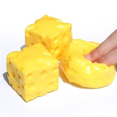 핑크풋 치즈 크런치 슬랑이 스트레스해소 촉감놀이, 1개, 혼합색상