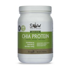 SOW Chia Protein Green Detox Spirulina 抹茶麥草, 1個, 567克