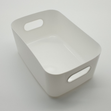 수납함 손잡이 바구니 목욕탕 욕실용품 정리 보관함 대형, 가벼운 플라스틱 정리함, 화이트 대 1P, 1개