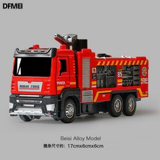 DFMEI 天鷹大號合金攪拌車玩具兒童工程車水泥罐車男孩混凝土車六一禮物, 1個, 塑料消防水罐車 帶燈光音效 可水:如圖