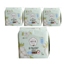 좋은느낌 유기농100%순면커버 날개형 울트라슬림 대형 16매