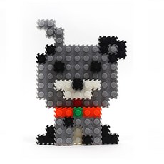 이지 미니블록 강아지 툭툭블럭 만들기 세트, 1개