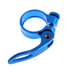 트라이원더 자전거 시트 포스트 클램프 31.8mm 34.9mm 알루미늄 합금 튜브 클립 퀵 릴리스, 04 Blue