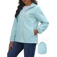 CRIPOM 경량 레인 재킷 여성용 패커블 윈드 브레이커 라이트 방수 여행용 우비 S-XXL 블랙. XL 308859, Medium, Blue