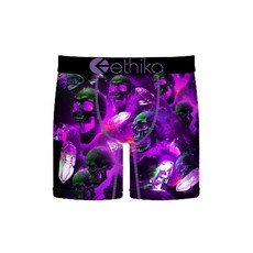 Ethika 남성용 미드 복서 브리프 4방향 스트레치 퍼포먼스 속옷 - 고스트 젬 라지