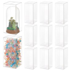 15개 투명 PVC 사각케이스 선물포장상점 인형진열 포장박스 8x8x18cm, 구형