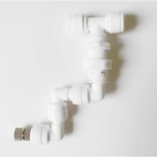 白色系列雨林噴淋系統雨林缸噴頭微景觀雨林缸生態缸增濕彎頭三通堵頭PE管 2分, 1個, 單噴霧頭