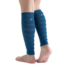 따뜻한 스비 메구리~누 온압 리듬 서포터 (블루/프리 사이즈) 봄·여름 연중 (냉증/부종감/마사지) 다리 압박 서포터(레그워머) 니가타현 자체 공장 제작 256347