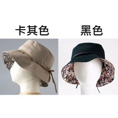 頭部保護帽 (小碎花遮陽款，黑色、卡其色), 卡其色, 1個