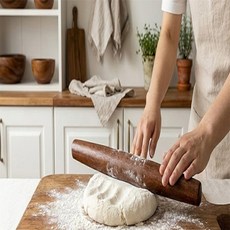 생활속꿀템 옻칠 나무밀대 베이킹나무밀대