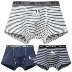 mrkids 竹纖維人造絲彈力男童平口內褲 3件入 RF217