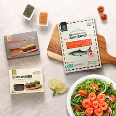 피터씨마켓 항공직송 생연어로 만든 훈제연어 300g + 프리미엄 날치알 120g, 1개, 훈제연어 + 날치알 그린