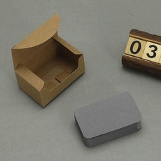 모서리 둥근 손글씨 카드 200장 크마스 제작 입체 감사 축하, 1박스, 라운드 코너 그레이 200장