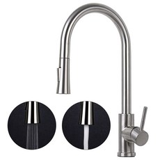 비욘드퍼니싱 거위목 싱크대 주방 수전, 스텐 기본형B MW1701, 1개