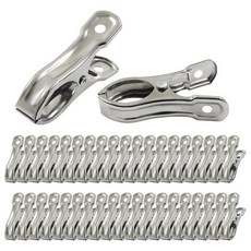 Bonsicoky Stainless Steel Garden Clips 40 Packs Heavy Duty Greenhouse Clamps for Netting Rust-Re