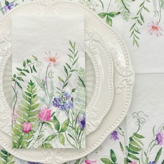 오릴리 파티 플라워 디자인 종이 냅킨 피크닉 가든 40cm 33cm 25cm, S 25cm 40매입(2팩), 2개, 20개