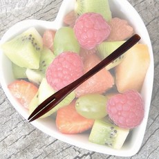 카페 빵집 과일 다과 디저트 나무 꽂이 포크 5개