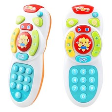 嬰幼兒手機玩具 趣味早教 0-1-3歲寶寶仿真遙控器 可愛造型 內容豐富 燈光音樂手機 智力開發 止哭神器, 嬰兒遙控器【深色】, 1個