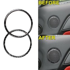 Mustang 野馬 15-19 專用 音響喇叭外框裝飾圈 碳纖維紋路貼片