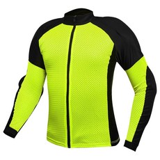 CE 보호 탈착식 있는 패딩이 모터사이클 JAIDEZ 통기성 장갑 셔츠 메시 남녀용, Green/Black, 4XLarge