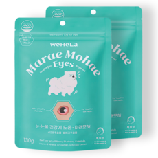 마래모해 강아지 눈 영양제 루테인 백내장 녹내장 눈물자국 시력저하 예방 130g, 81정, 눈물개선/눈건강, 2개