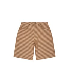 플레저스 cat-print striped shorts