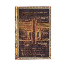 Tesla Sketch of a Turbine Mini Lined Softcover Journal 208pg 80GSM by Paperblanks (Embellished, Tesla, Sketch of a Turbine Min