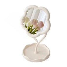 거울 데스크탑 꽃 크리 에이 티브 기숙사 온라인 Gao Yan 값 침실 홈 장식, 1pc white