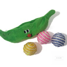 경희의마실 고양이 캣닢장난감 컬러볼토이 완두콩 고양이놀아주기