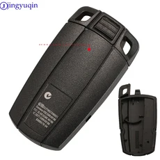 Jingyuqin 원격 자동차 키 쉘 케이스 스마트 블레이드 포브 커버 BMW 1 3 5 6 시리즈 E90 E60 용 3, 02 버튼 6개