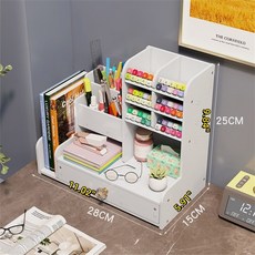 DIY 공간 절약형 대용량 펜 홀더 사무용품 보관 문구 상자 학생 학교 용품 기숙사 사용, White upgrade