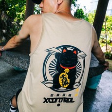 XCTRL 厄除招財貓背心-卡其, 1個