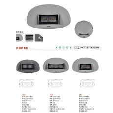 LED 壓鑄鋁 步道燈 IP65 防水設計, 灰白