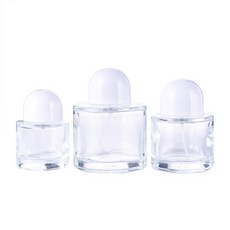 여행용 반원형 캡 향수 스프레이 병 화장품 용기 투명 유리 빈 병 30 ml 50 ml 100ml 1PC, 01 Black Cap, 03 30ml, 01 유리