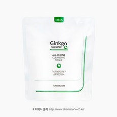 참존 징코 올인원 클렌징 티슈 리필, 110매입, 1개