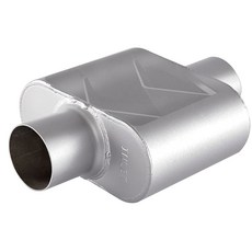 범용 배기 머플러 공격적인 사운드 부식 방지 자동차용 챔버 성능 트럭(2.5인치 오프셋 | 2.5인치 센터 아웃 전체 18인치), center in | center out, 20 3" center in | 3" center ou