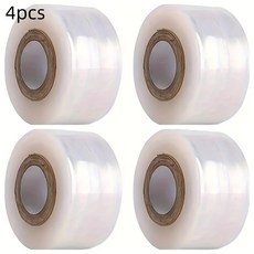 4팩 접목 필름 플라스틱 스트레칭 자체 과일 나무 소형 롤 권선, 01 WHITE